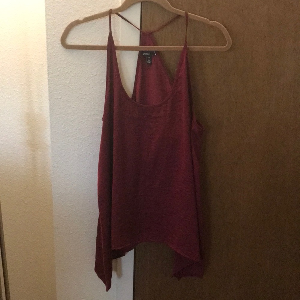 Burgundy top